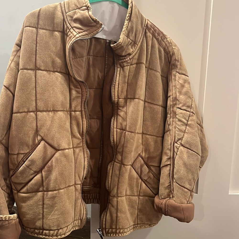 Brown free people jacket